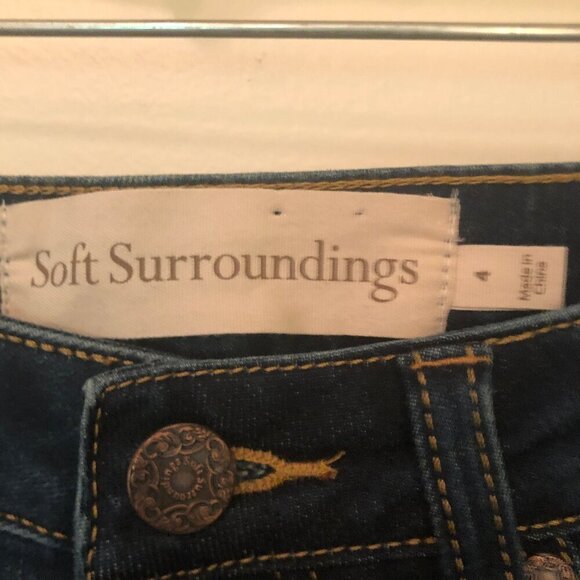 NWT Soft Surroundings The Ultimate High Rise Straight Cropped Jeans sz 4 - Picture 4 of 14